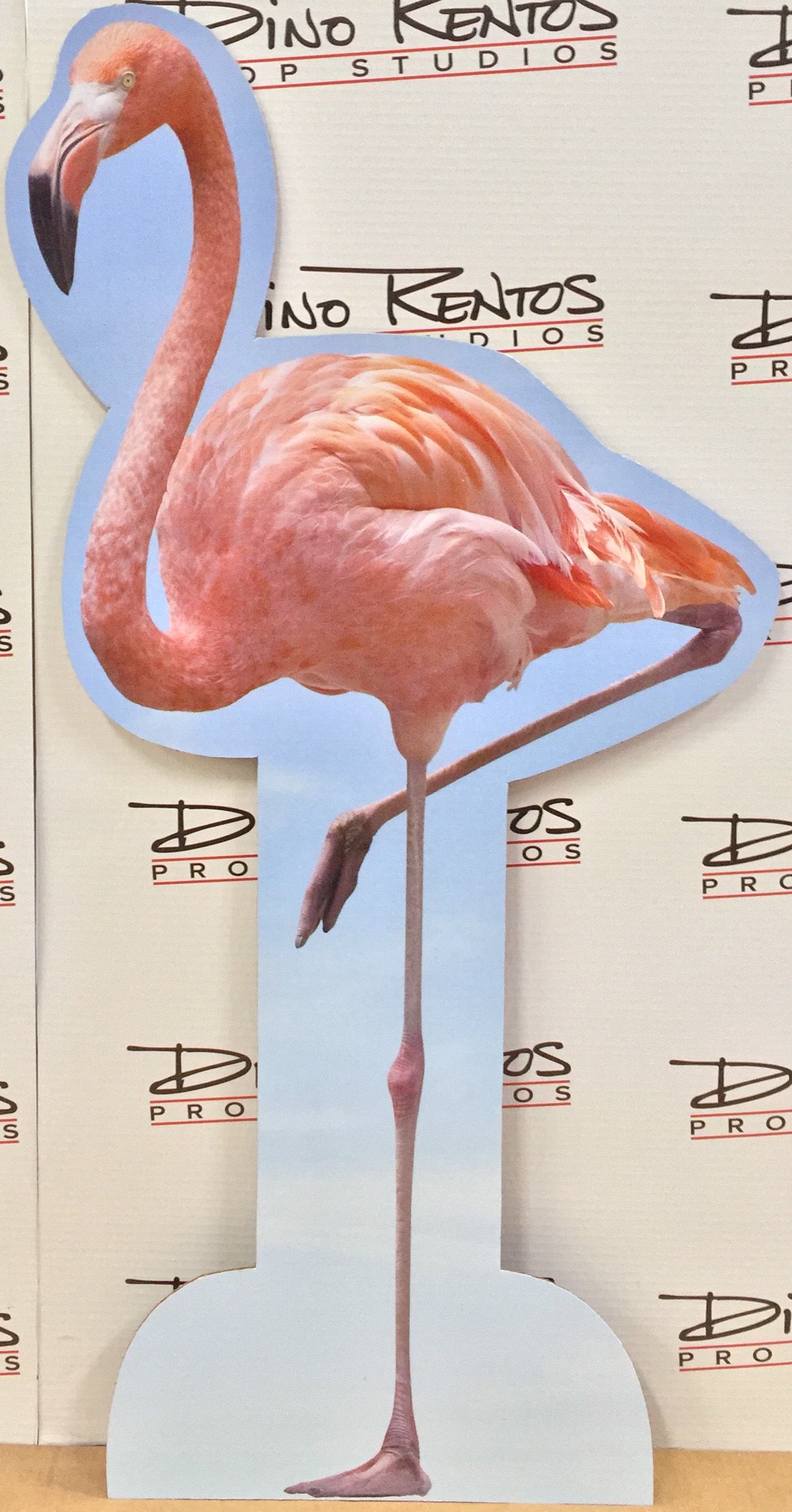 cardboard flamingo